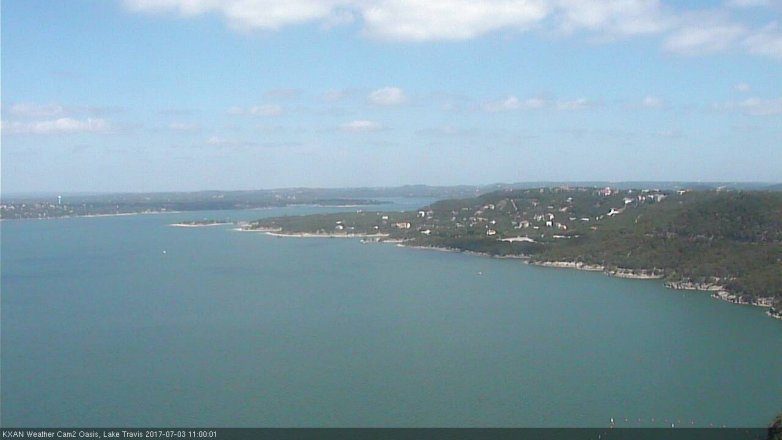Lake Travis webcam, July 3, 2017 10:20 AM CT