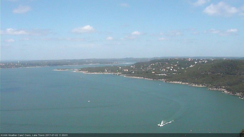 Lake Travis webcam, July 3, 2017 10:30 AM CT