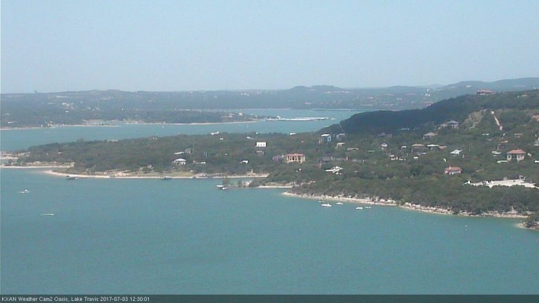 Lake Travis webcam, July 3, 2017 11:35 AM CT
