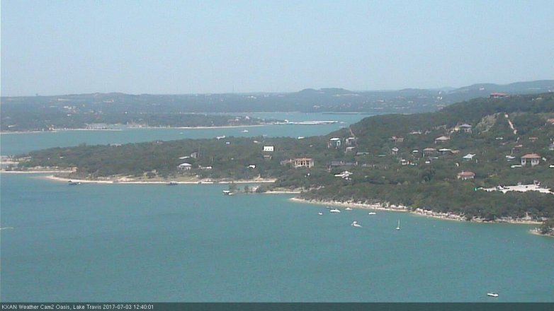 Lake Travis webcam, July 3, 2017 11:45 AM CT