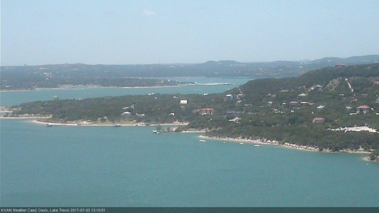 Lake Travis webcam, July 3, 2017 12:15 PM CT