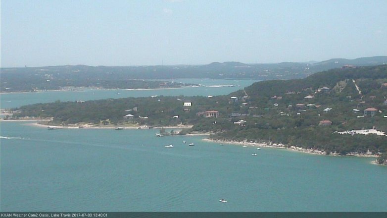 Lake Travis webcam, July 3, 2017 12:45 PM CT