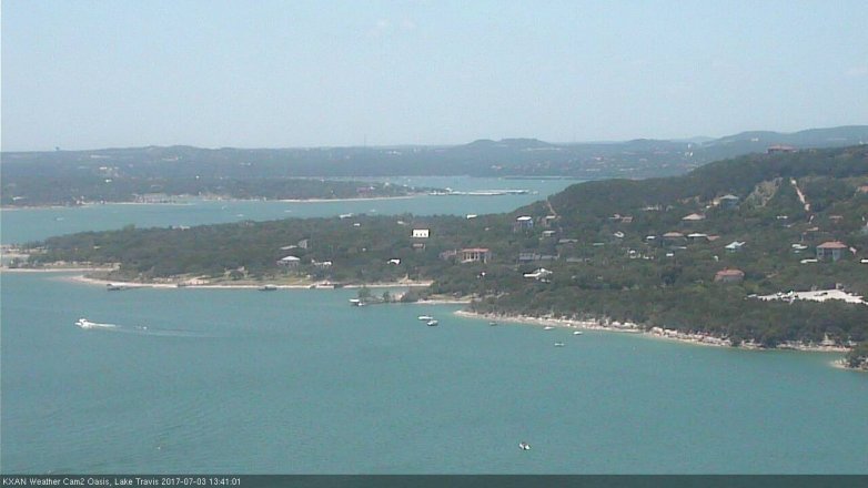 Lake Travis webcam, July 3, 2017 12:50 PM CT