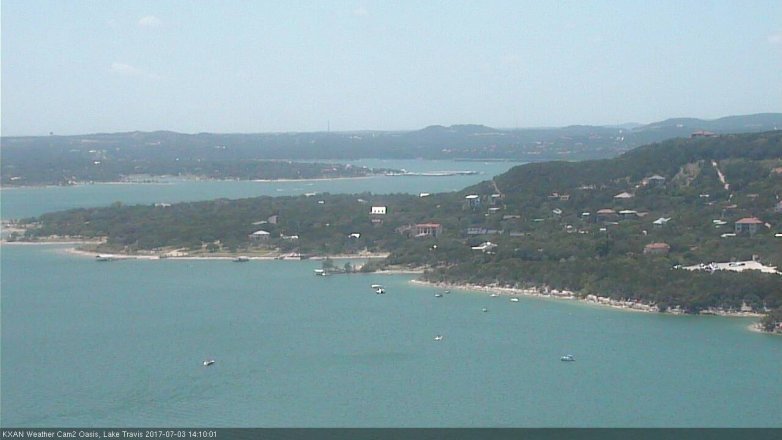 Lake Travis webcam, July 3, 2017 1:40 PM CT