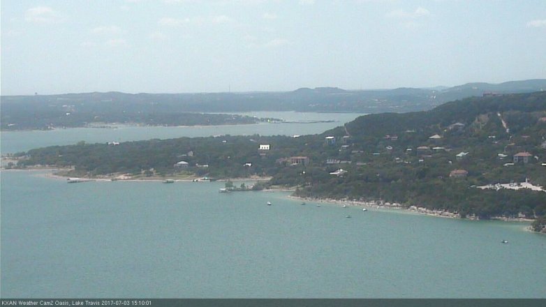 Lake Travis webcam, July 3, 2017 2:25 PM CT