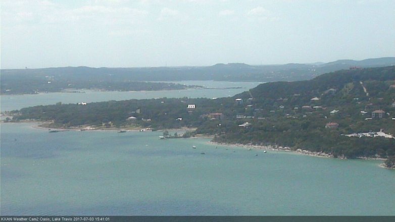 Lake Travis webcam, July 3, 2017 3:05 PM CT