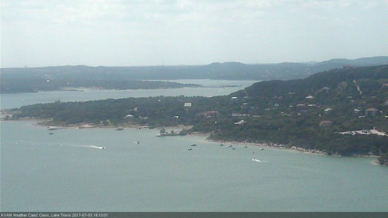 Lake Travis webcam, July 3, 2017 3:15 PM CT