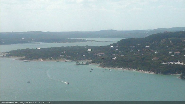 Lake Travis webcam, July 3, 2017 3:30 PM CT