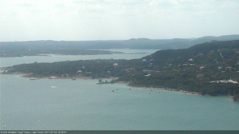 Lake Travis webcam, July 3, 2017 3:45 PM CT
