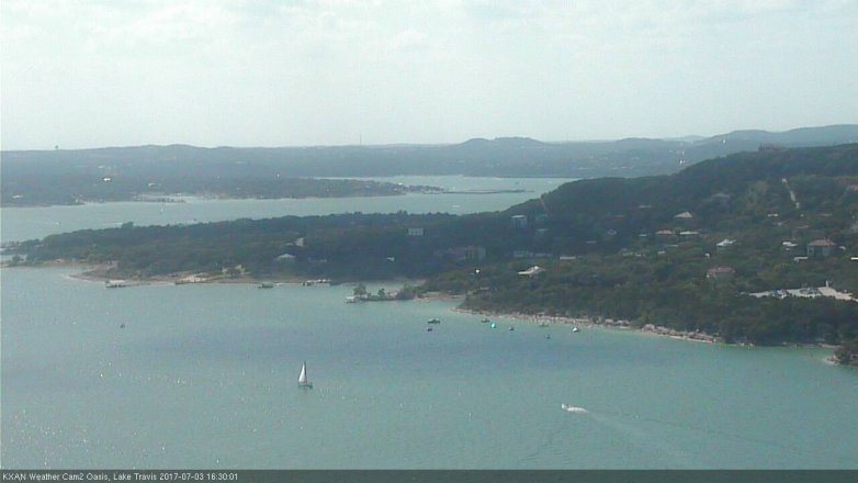 Lake Travis webcam, July 3, 2017 3:50 PM CT