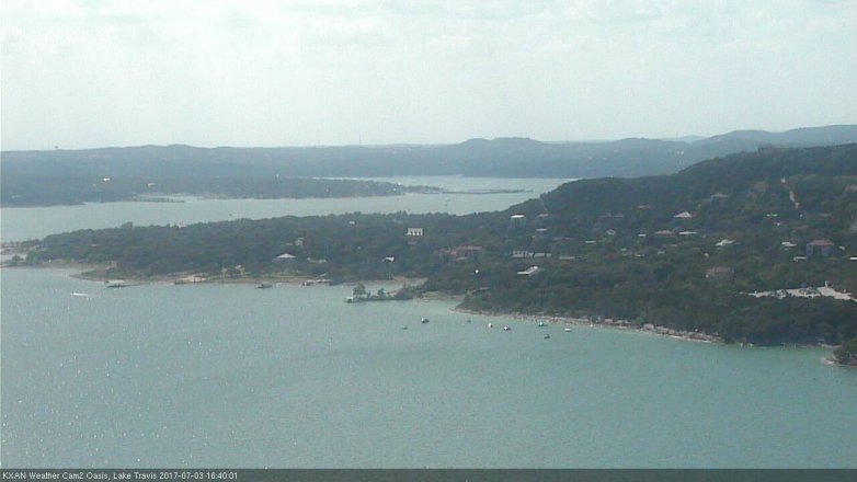 Lake Travis webcam, July 3, 2017 4:10 PM CT