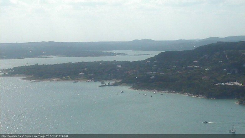 Lake Travis webcam, July 3, 2017 4:30 PM CT