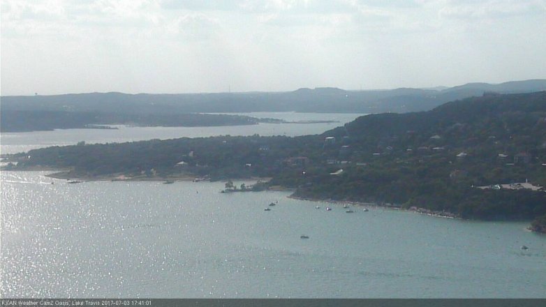 Lake Travis webcam, July 3, 2017 4:45 PM CT