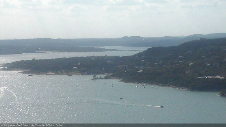 Lake Travis webcam, July 3, 2017 4:55 PM CT