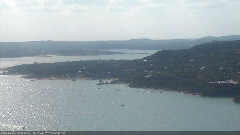 Lake Travis webcam, July 3, 2017 5:10 PM CT