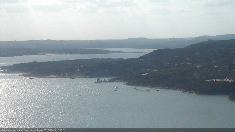 Lake Travis webcam, July 3, 2017 5:15 PM CT
