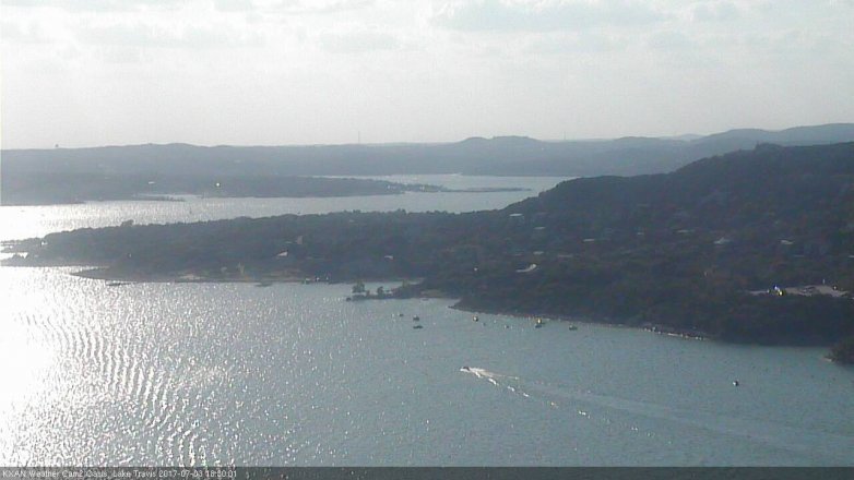 Lake Travis webcam, July 3, 2017 5:35 PM CT