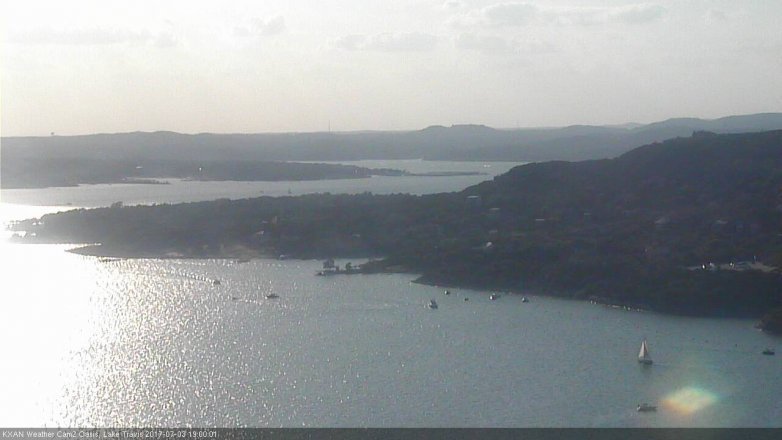 Lake Travis webcam, July 3, 2017 6:15 PM CT