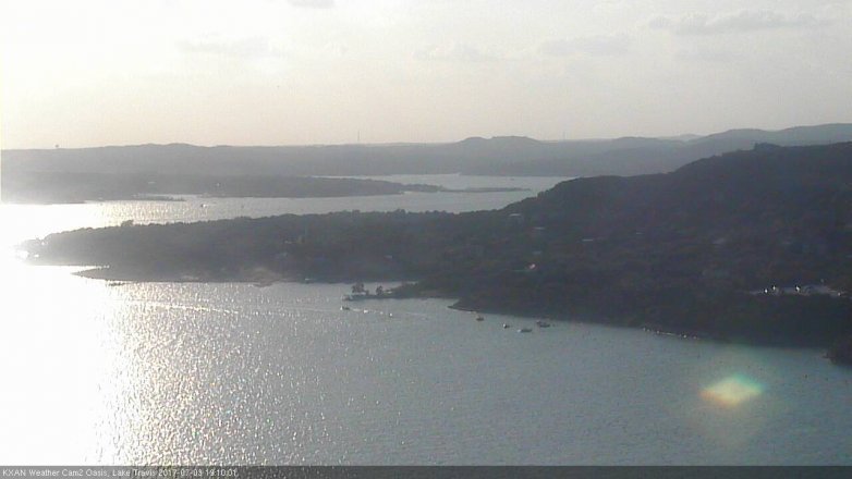 Lake Travis webcam, July 3, 2017 6:25 PM CT