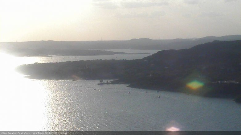 Lake Travis webcam, July 3, 2017 6:35 PM CT
