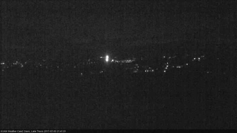 Lake Travis webcam, July 3, 2017 8:50 PM CT