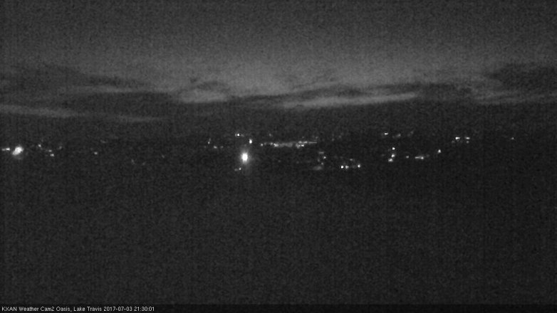 Lake Travis webcam, July 3, 2017 9:00 PM CT