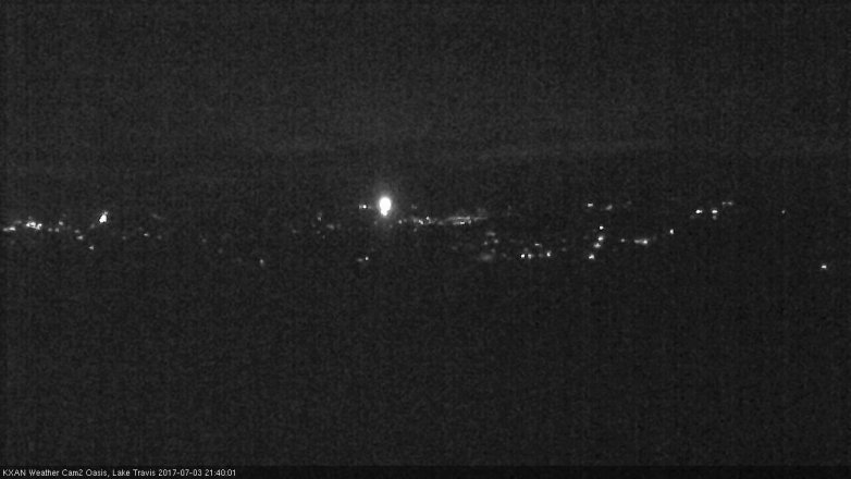 Lake Travis webcam, July 3, 2017 9:05 PM CT