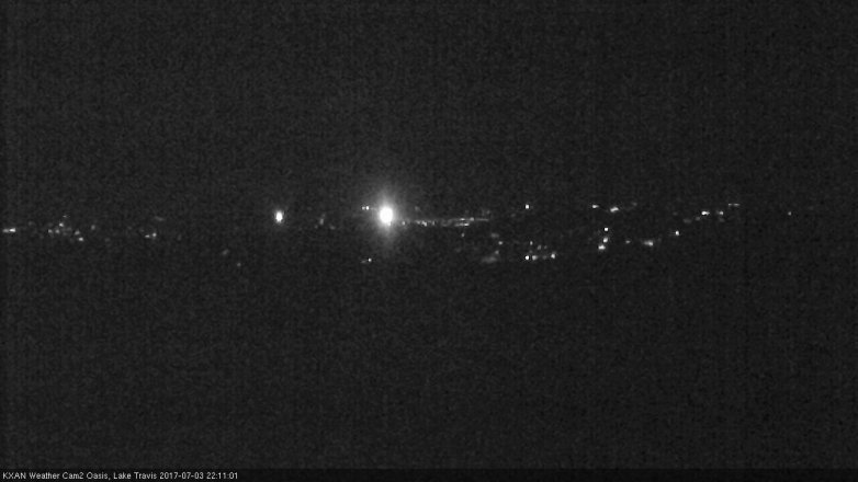 Lake Travis webcam, July 3, 2017 9:20 PM CT