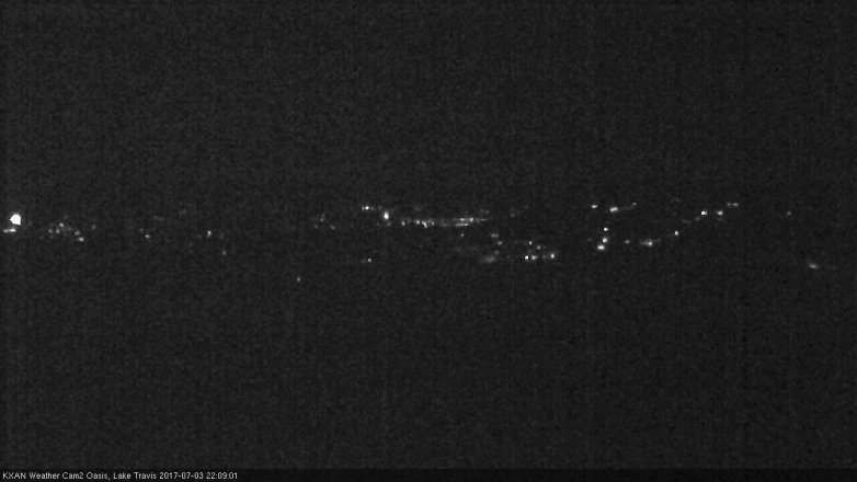 Lake Travis webcam, July 3, 2017 9:25 PM CT