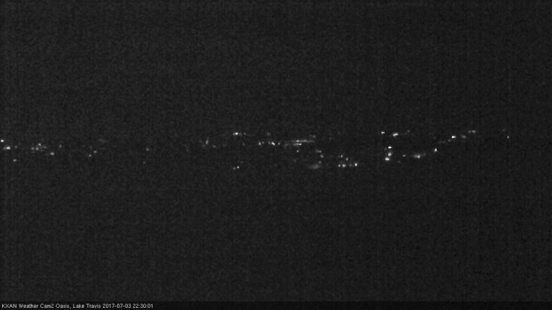 Lake Travis webcam, July 3, 2017 9:55 PM CT