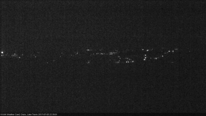 Lake Travis webcam, July 3, 2017 10:00 PM CT