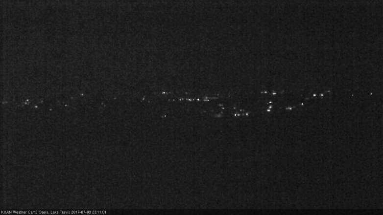 Lake Travis webcam, July 3, 2017 10:40 PM CT