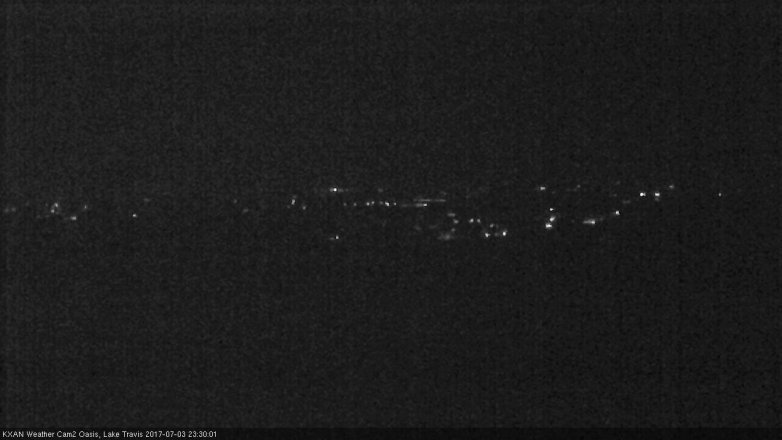 Lake Travis webcam, July 3, 2017 10:45 PM CT