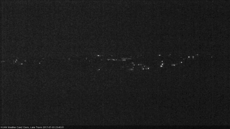 Lake Travis webcam, July 3, 2017 11:00 PM CT