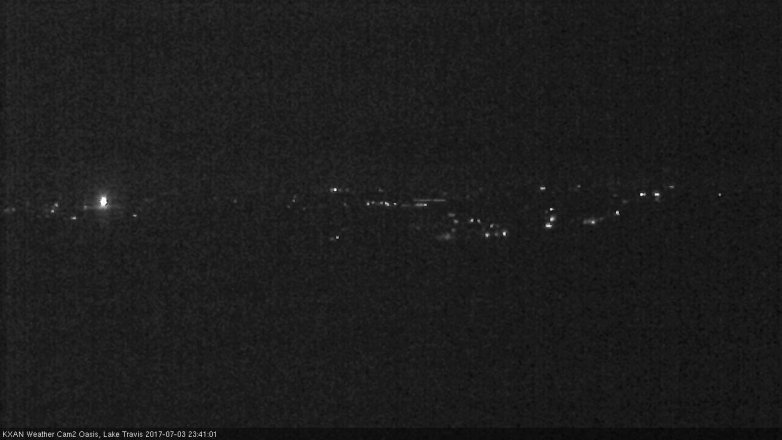 Lake Travis webcam, July 3, 2017 11:05 PM CT