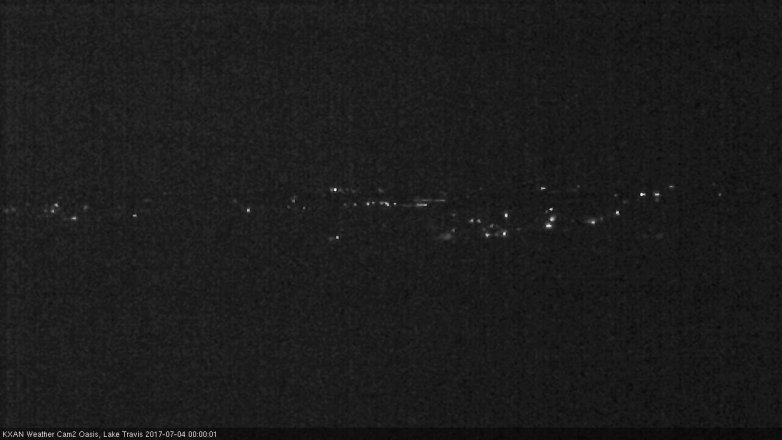 Lake Travis webcam, July 3, 2017 11:20 PM CT