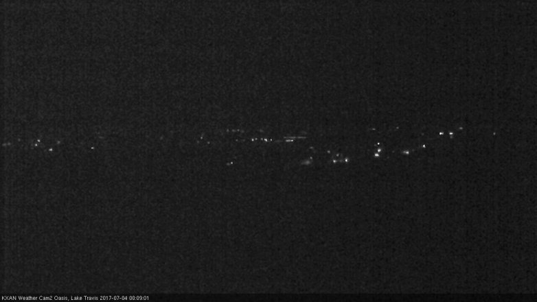 Lake Travis webcam, July 3, 2017 11:25 PM CT