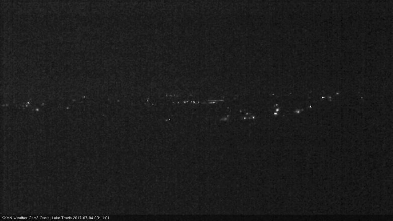 Lake Travis webcam, July 3, 2017 11:30 PM CT