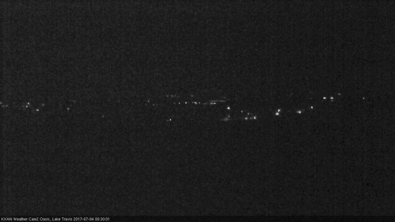 Lake Travis webcam, July 3, 2017 11:55 PM CT