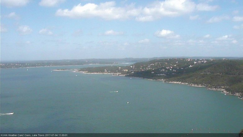 Lake Travis webcam, July 4, 2017 10:30 AM CT