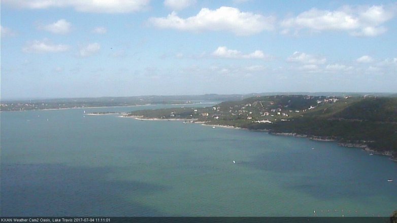 Lake Travis webcam, July 4, 2017 10:35 AM CT