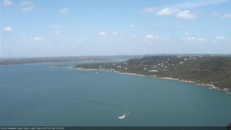 Lake Travis webcam, July 4, 2017 10:45 AM CT