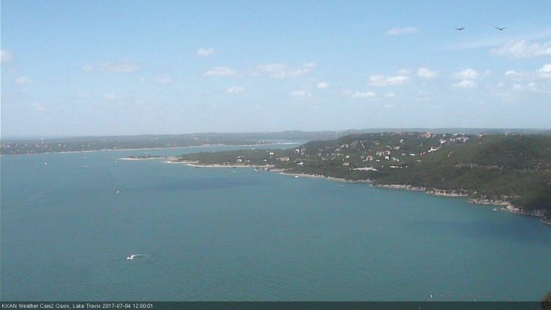 Lake Travis webcam, July 4, 2017 11:05 AM CT