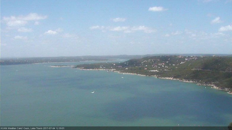Lake Travis webcam, July 4, 2017 11:50 AM CT