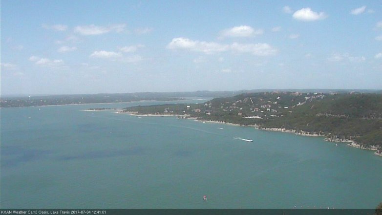 Lake Travis webcam, July 4, 2017 11:55 AM CT