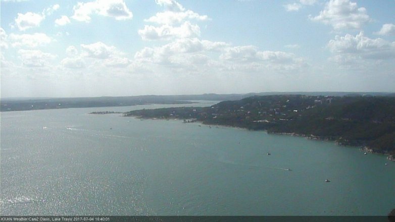 Lake Travis webcam, July 4, 2017 4:05 PM CT