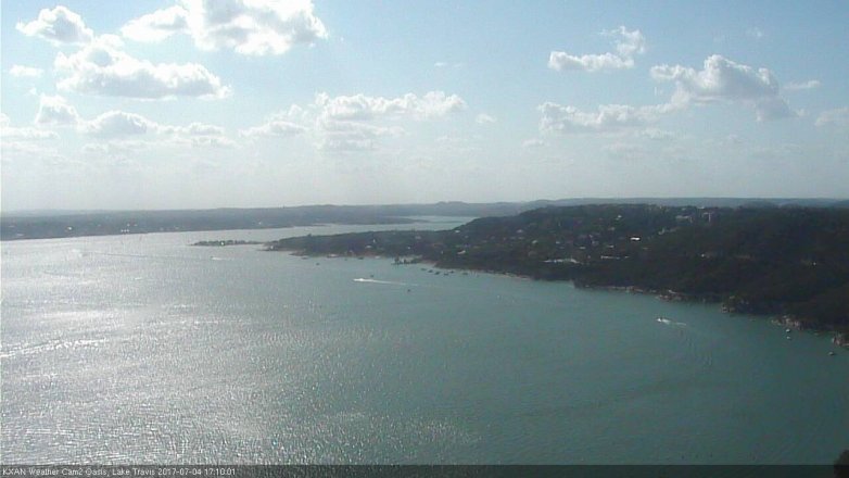 Lake Travis webcam, July 4, 2017 4:25 PM CT