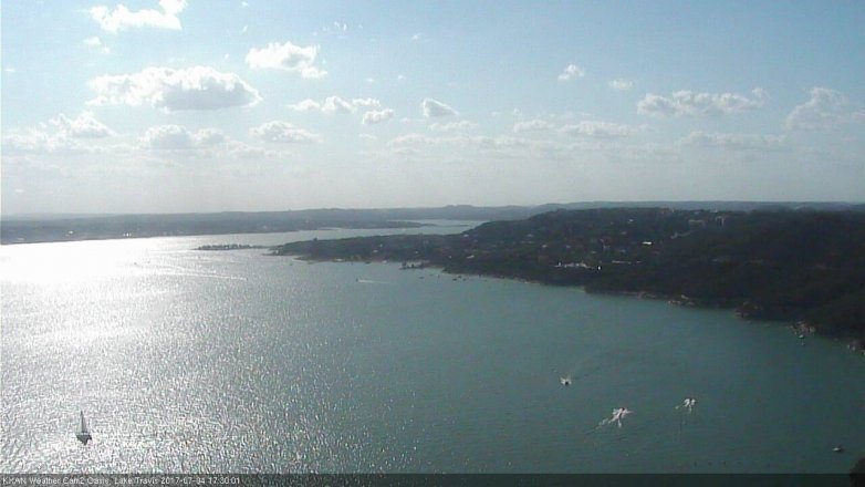 Lake Travis webcam, July 4, 2017 4:45 PM CT