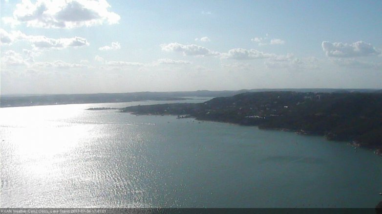 Lake Travis webcam, July 4, 2017 4:55 PM CT