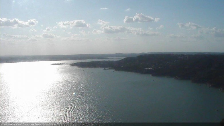 Lake Travis webcam, July 4, 2017 5:10 PM CT